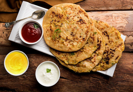 Cheese Coriander Paratha (Flatbread)