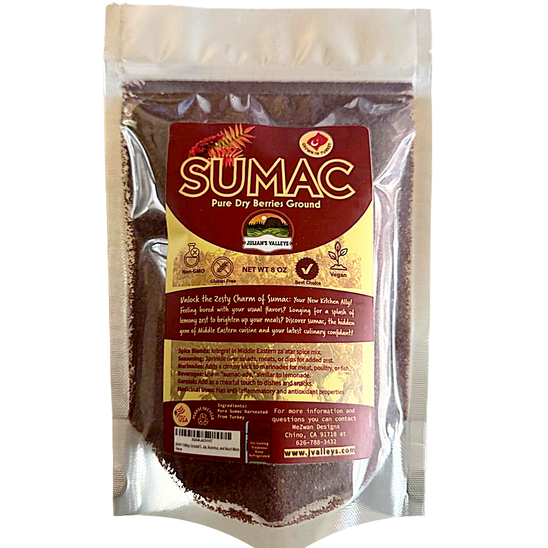 Turkish Sumac - Pure Ground Sumac Berries (8 oz) - Authentic Flavor from Turkey